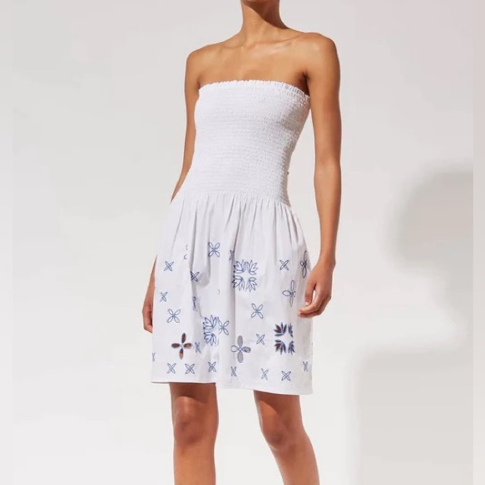 Solid and Striped luna smocked mini dress